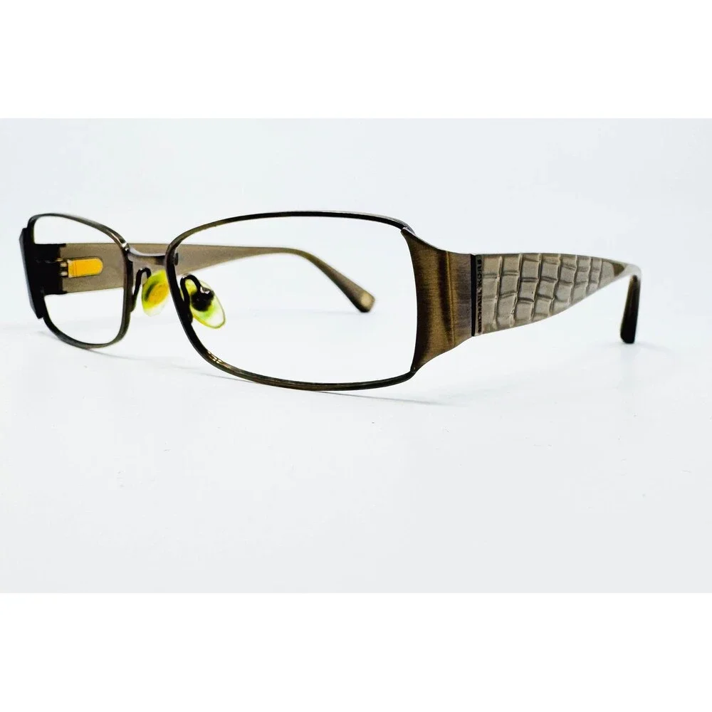 Michael Kors Eyeglasses Women Brown MK477 239 Croc Pattern Temple 52-15-135